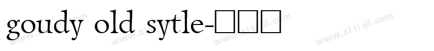 goudy old sytle字体转换